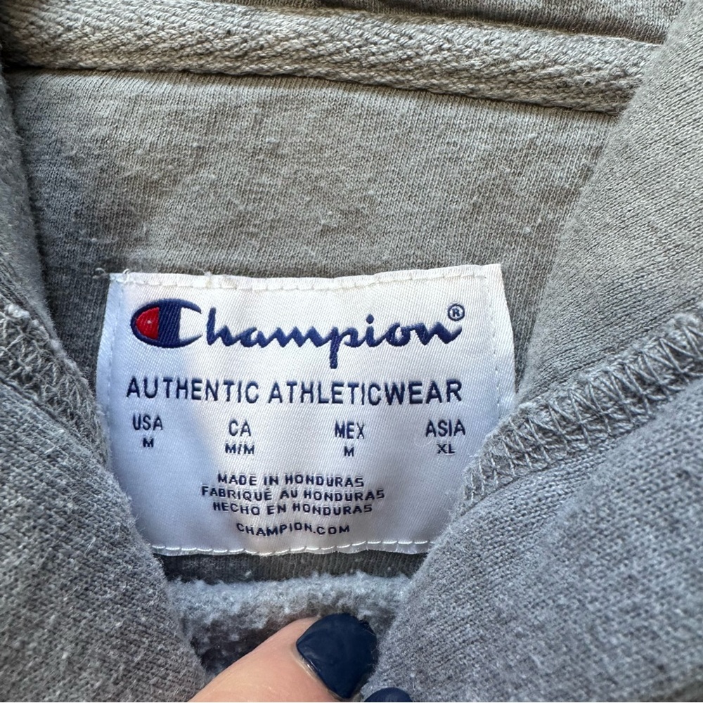 Champion Powerblend Ombre Dip Dye Hoodie Blue Gradient Men’s Medium - Picture 6 of 7